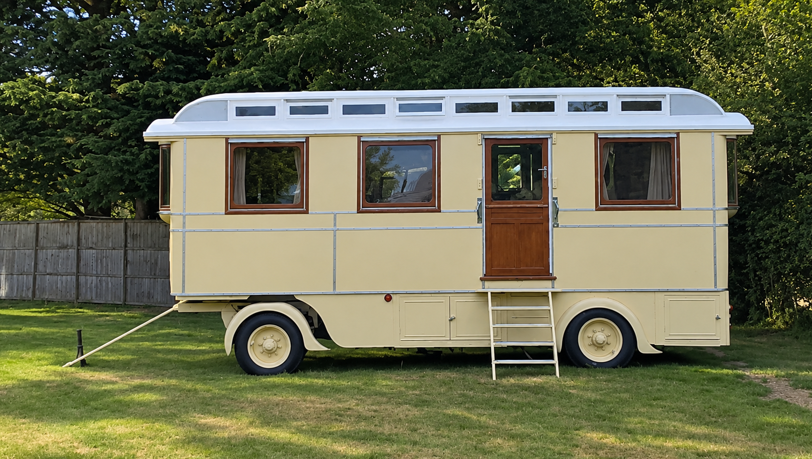 Evalon on caravan side view