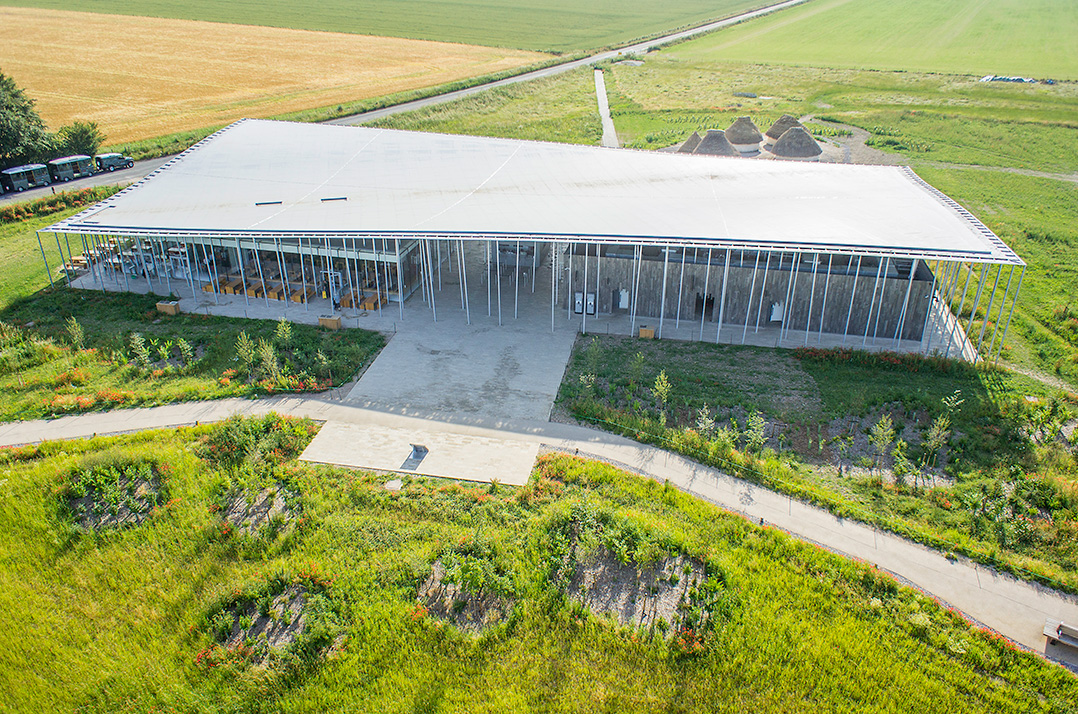 Stonehenge's roof waterproofing birds eye view