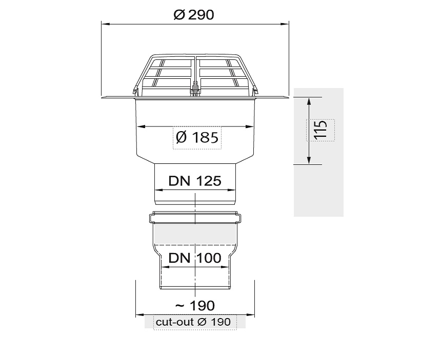 alwitra Rainwater Outlet Vertical